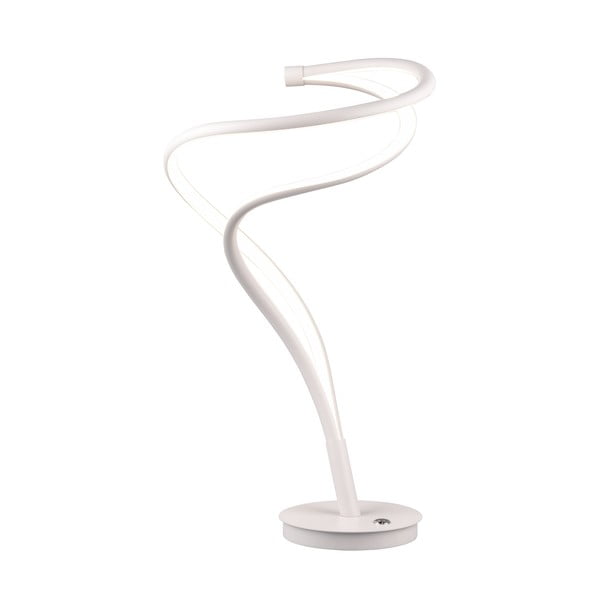 Biela LED stolová lampa s kovovým tienidlom (výška 56 cm) Nala – Trio Select