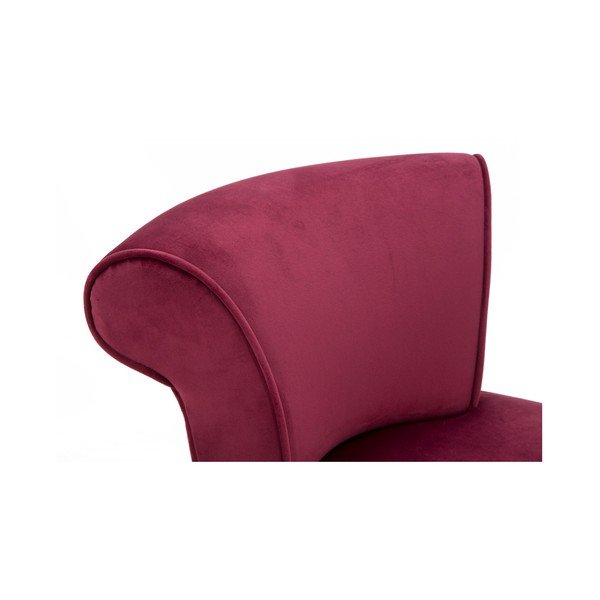 Polstrované kresielko vo vínovo-červenej farbe s nízkou opierkou Mauro Ferretti Paris-image-4