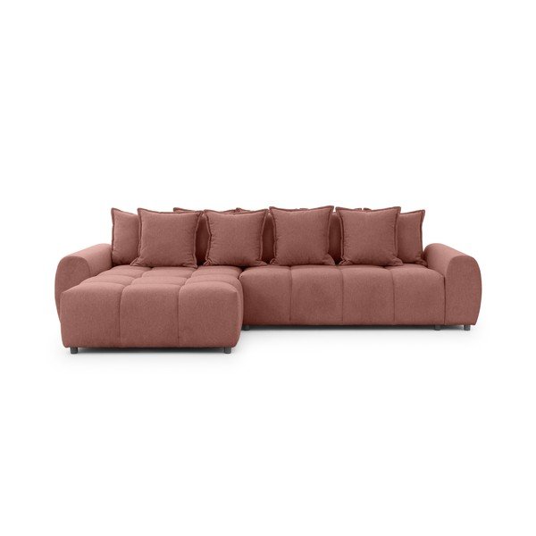 Rohová pohovka v terakotovej farbe (ľavý roh/s leňoškou) Albane  – Ropez