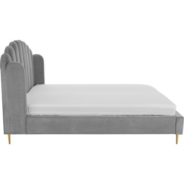 Sivá čalúnená posteľ Westwing Collection Glamour, 180 x 200 cm-image-3