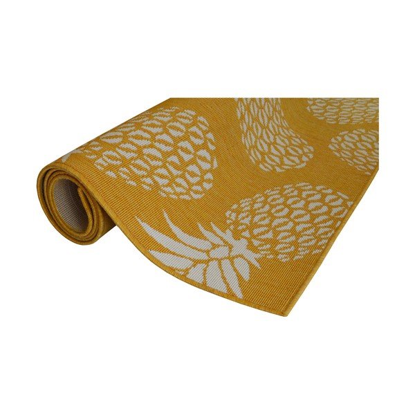 Žltý vonkajší koberec Floorita Ananás, 160 x 230 cm-image-4