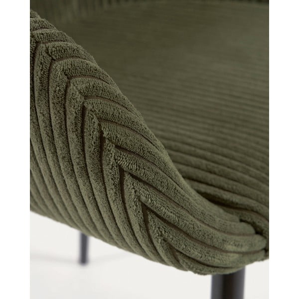 Khaki čalúnené jedálenské kreslo Konna – Kave Home-image-3