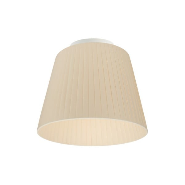 Krémové stropné svietidlo Bulb Attack Dos Plisado, ⌀ 24 cm