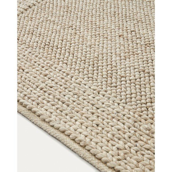 Krémový vlnený koberec 160x230 cm Minji – Kave Home-image-2