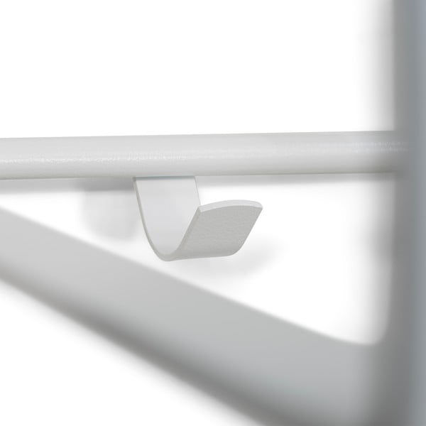 Biely kovový nástenný vešiak s poličkou 100 cm Rex – Spinder Design-image-2