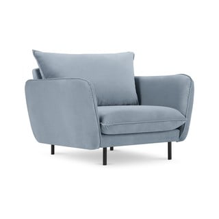 Svetlomodré zamatové kreslo Vienna – Cosmopolitan Design