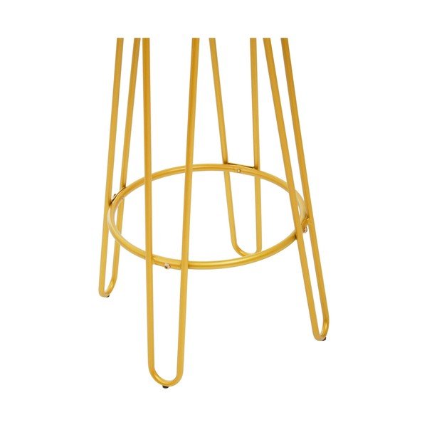 Barová stolička z brestového dreva v zlatej farbe/v prírodnej farbe (výška sedadla 75 cm) District – Premier Housewares-image-4