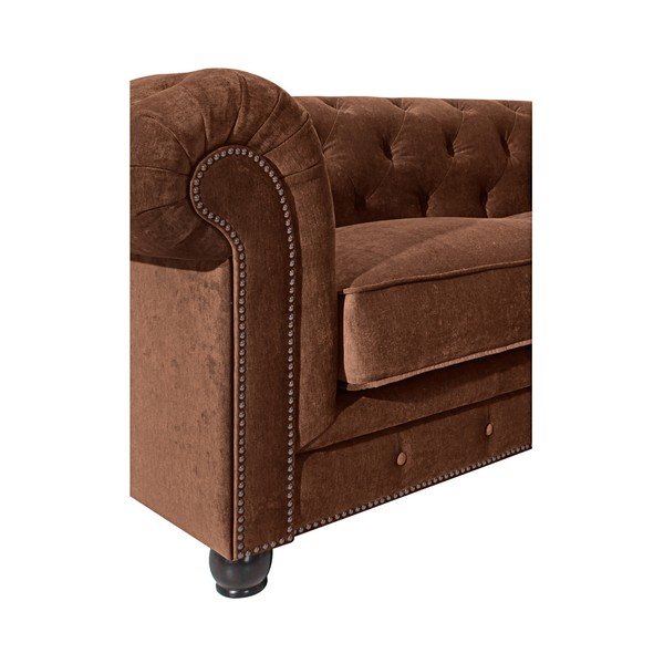 Hnedé kreslo Max Winzer Orleans Velvet-image-2