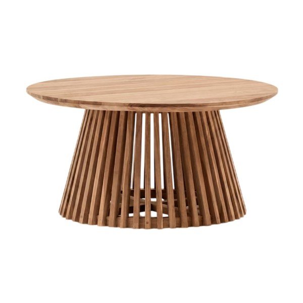 Konferenčý stolík z teakového dreva Kave Home Irune, ⌀ 80 cm