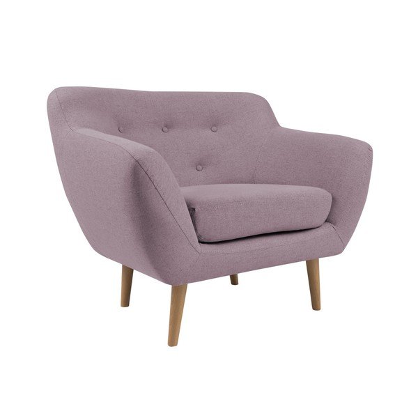 Ružové kreslo so svetlými nohami Mazzini Sofas Sicile-image-3