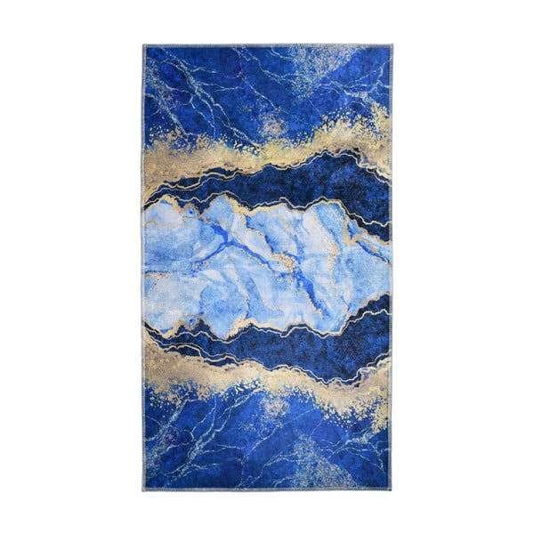 Modrý/v zlatej farbe koberec behúň 200x80 cm - Vitaus