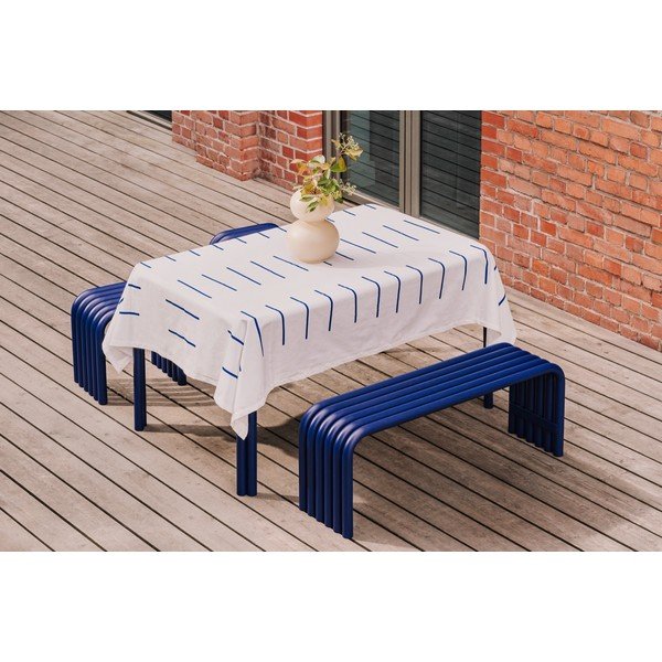 Modrá kovová záhradná lavica Nokk – noo.ma-image-2