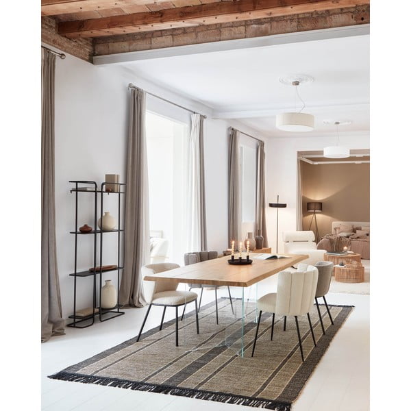 Obojstranný koberec z morskej riasy v čierno-prírodnej farbe 200x300 cm Brunilda – Kave Home-image-1