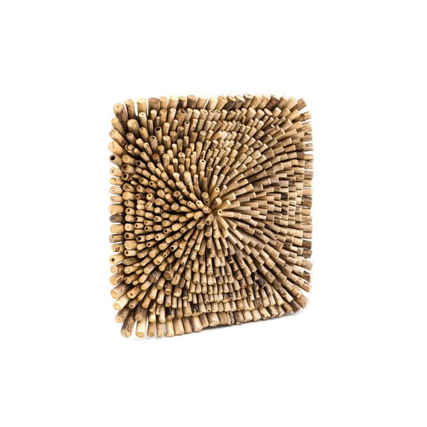 Nástenná dekorácia z teakového dreva WOOX LIVING Bee, 70 × 70 cm-image-2