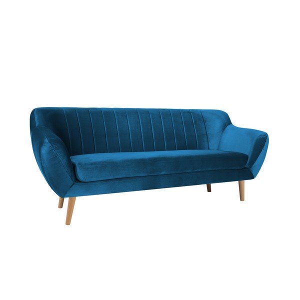 Modrá trojmiestna pohovka Mazzini Sofas Benito-image-1