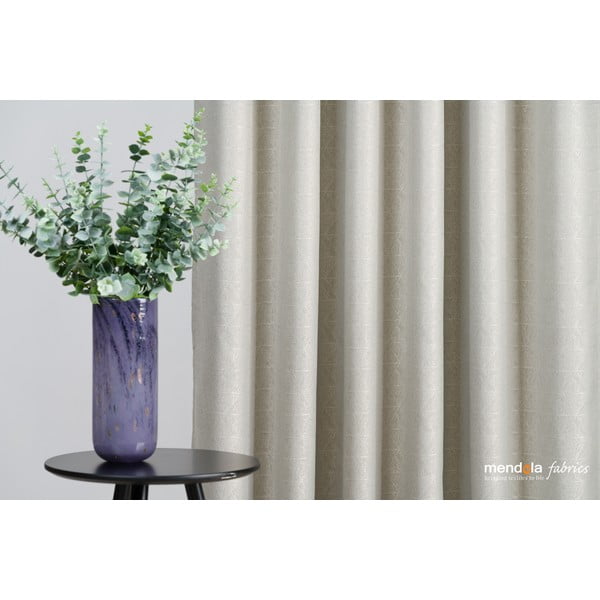 Béžový záves 140x260 cm Teorema - Mendola Fabrics-image-3
