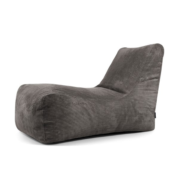Tmavosivý menčestrový sedací vak Lounge – SLOWDOWN