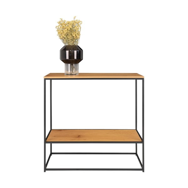Konzolový stolík s doskou v dubovom dekore v prírodnej farbe 80x36 cm Vita – House Nordic-image-3