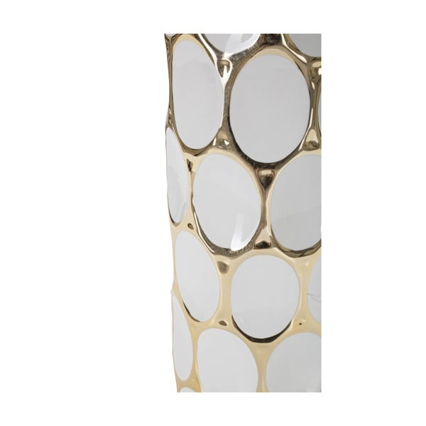 Biela/v zlatej farbe keramická stolová lampa s textilným tienidlom (výška  56 cm) Glam Carv – Mauro Ferretti-image-4