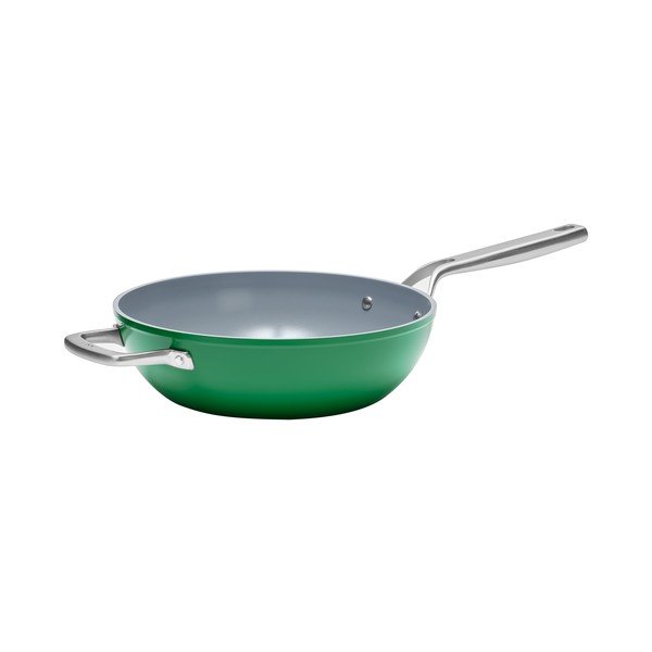 Wok panvica s pokrievkou/s keramickým povrchom ø 28 cm Meda 3.0 – FABINI-image-2