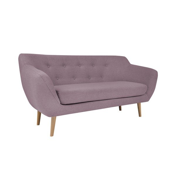 Ružová dvojmiestna pohovka so svetlými nohami Mazzini Sofas Sicile-image-3