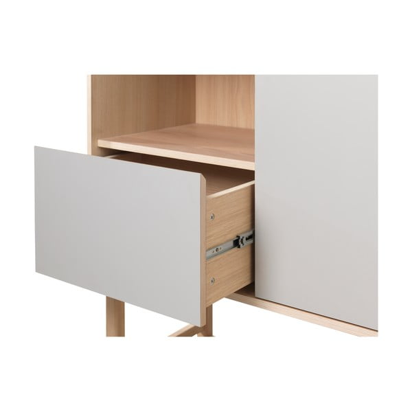 Sivá komoda s nohami z dubového dreva Unique Furniture Bilbao-image-3
