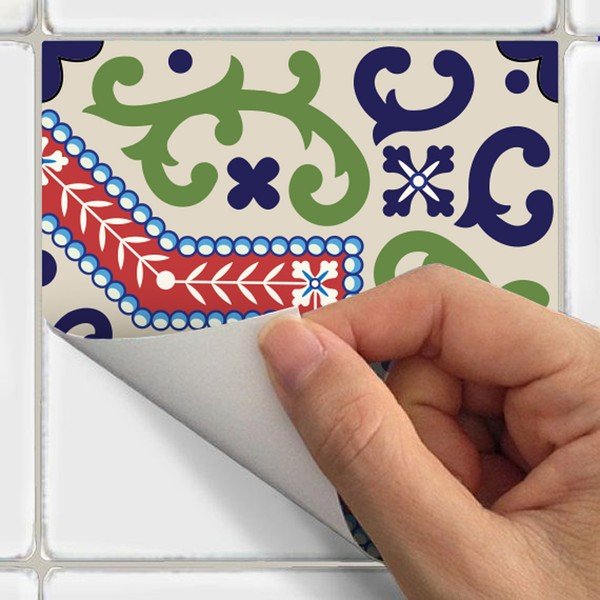 Sada 30 samolepiek Ambiance Azulejos Salsa, 120 x 100 cm-image-1