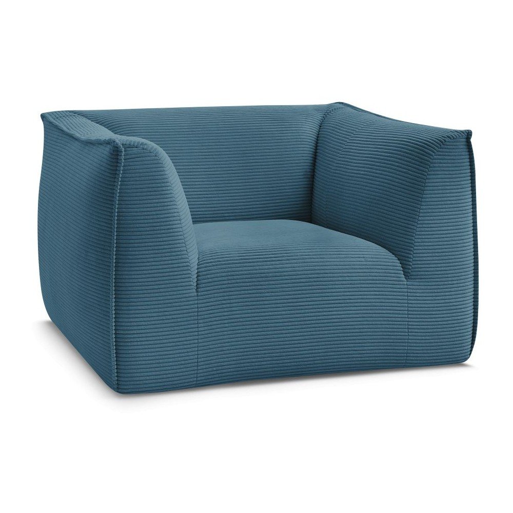 Modré menčestrové kreslo Giorgia – Bobochic Paris