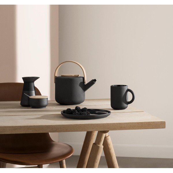 Čierna kameninová kanvica na čaj 1,25 l Theo – Stelton-image-1