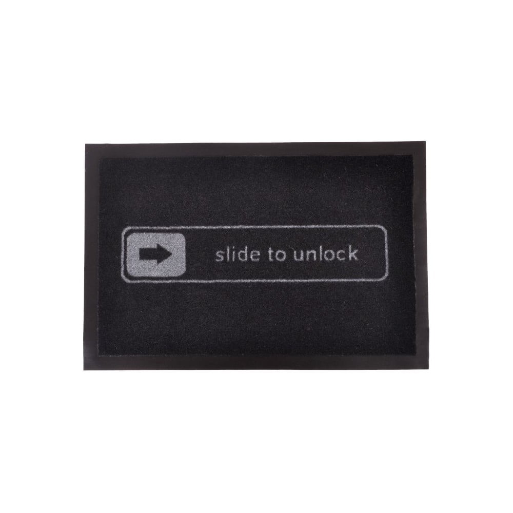 Čierna rohožka Hanse Home Slide to Unlock, 40 x 60 cm