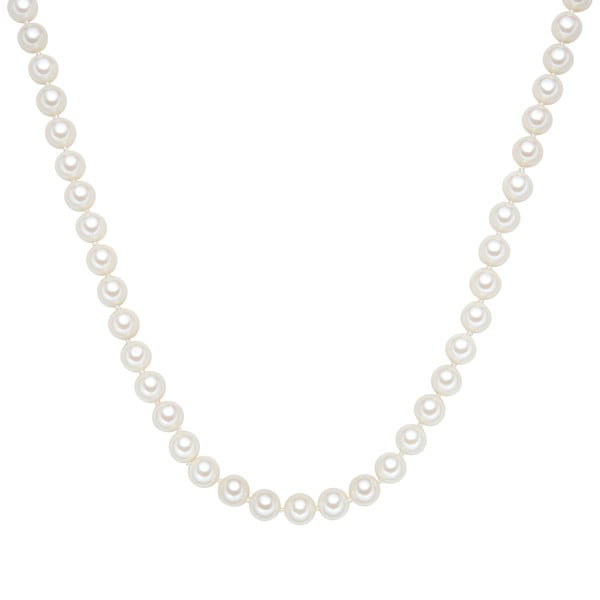 Perlový náhrdelník Muschel, biele perly 8 mm, dĺžka 60 cm