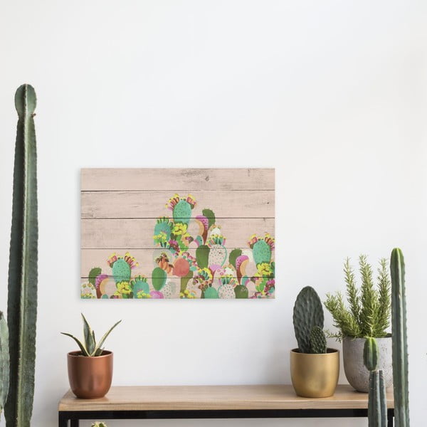 Drevená ceduľa Really Nice Things Cactus, 40 x 60 cm-image-1