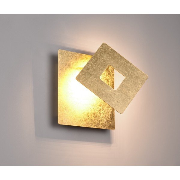 LED nástenné svietidlo v zlatej farbe Leano – Trio-image-1