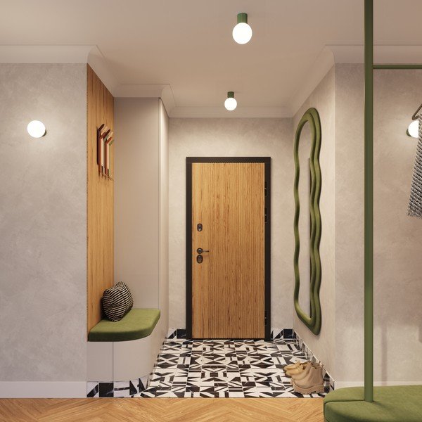 Zelené stropné svietidlo so skleneným tienidlom ø 12 cm Orbital – Sollux-image-3