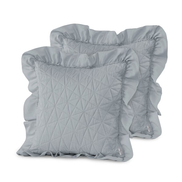 Súprava 2 sivých obliečok na vankúš AmeliaHome Tilia, 45 × 45 cm-image-1