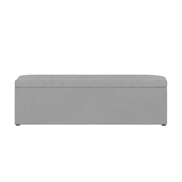 Svetlosivý otoman s úložným priestorom Cosmopolitan Design LA, 180 x 47 cm-image-1