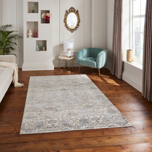 Sivo-krémový koberec 160x235 cm Imperial Grey – Think Rugs-image-1
