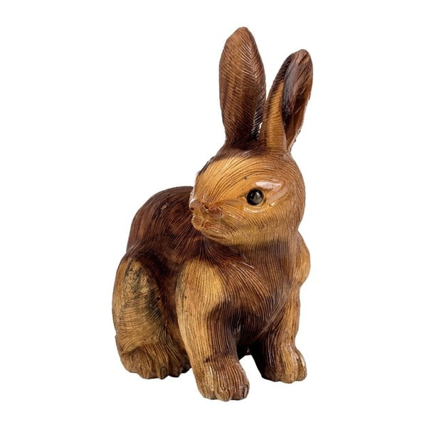 Dekorácia z teakového dreva Massive Home Rabbit, výška 30 cm