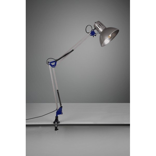 Stolová lampa s ohýbateľnou konštrukciou/s klipom v striebornej farbe (výška  73,5 cm) Tajo – Trio-image-2