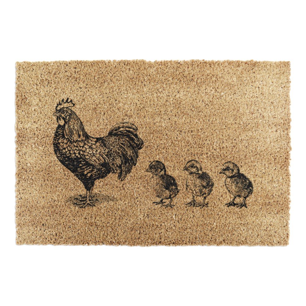 Rohožka z kokosového vlákna 40x60 cm Chickens and Chicks – Artsy Doormats