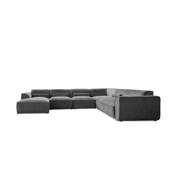 Sivá rohová pohovka (pravý roh/do tvaru "U") Flex Felix – Miuform