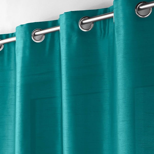 Modrý záves z mikrosaténu 140x240 cm Shana – douceur d'intérieur-image-1