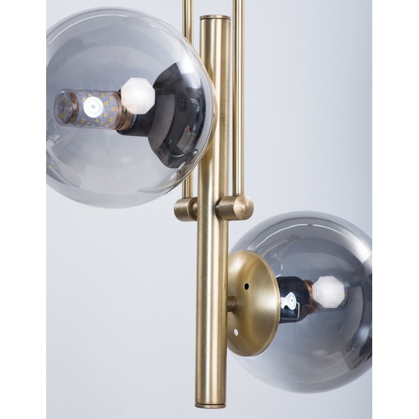 Stropné svietidlo so skleneným tienidlom v sivo-zlatej farbe ø 15 cm Libra – Squid Lighting-image-3