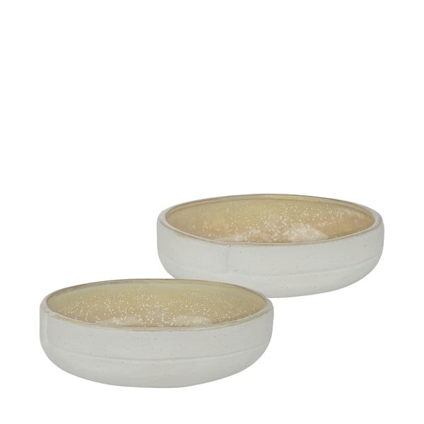 Bielo-béžové misky v súprave 2 ks z kameňa ø 13,5 cm Sand Grain – Mette Ditmer Denmark