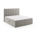 Sivá boxspring posteľ s úložným priestorom 180x200 cm Gina – Milo Casa