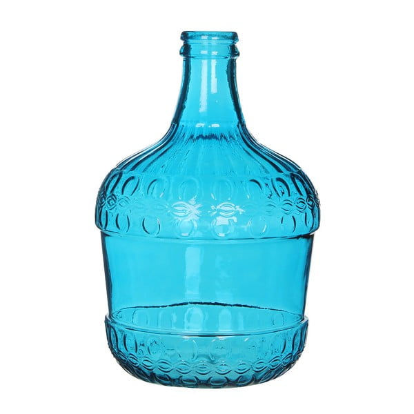 Modrá sklenená váza Mica Diego, 40 x 27 cm
