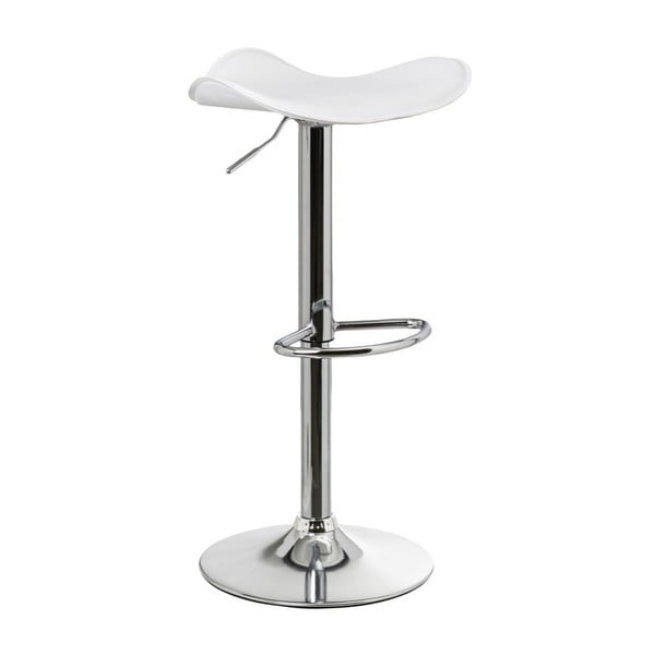 Biele barové stoličky s nastaviteľnou výškou z imitácie kože v súprave 2 ks (výška sedadla 73 cm) – Casa Selección