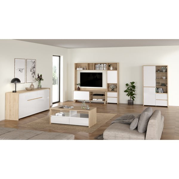 Biely/v prírodnej farbe konferenčný stolík 60x120 cm Next – Tvilum-image-3