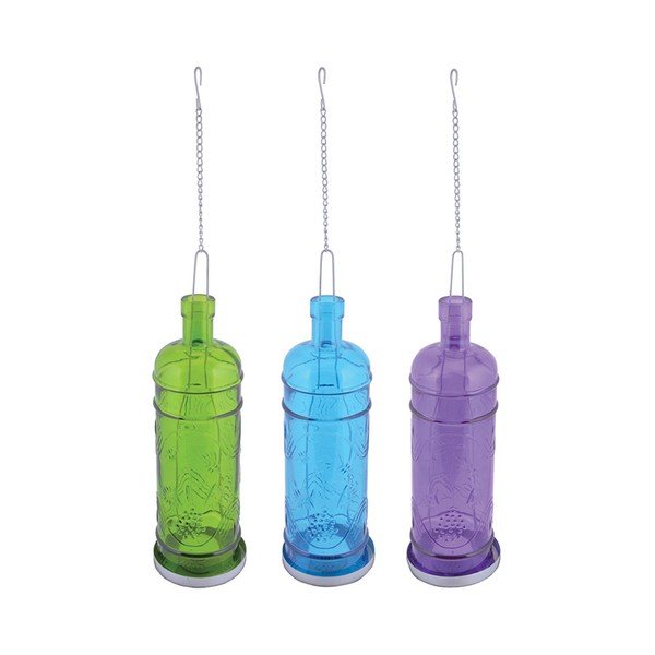 Sada 3 závesných svietnikov Esschert Design Bottle