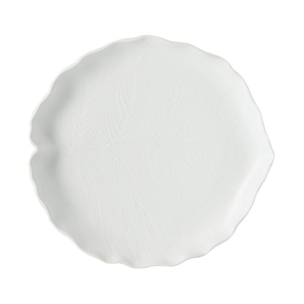 Biely tanier J-Line Leaf, priemer 21 cm-image-1